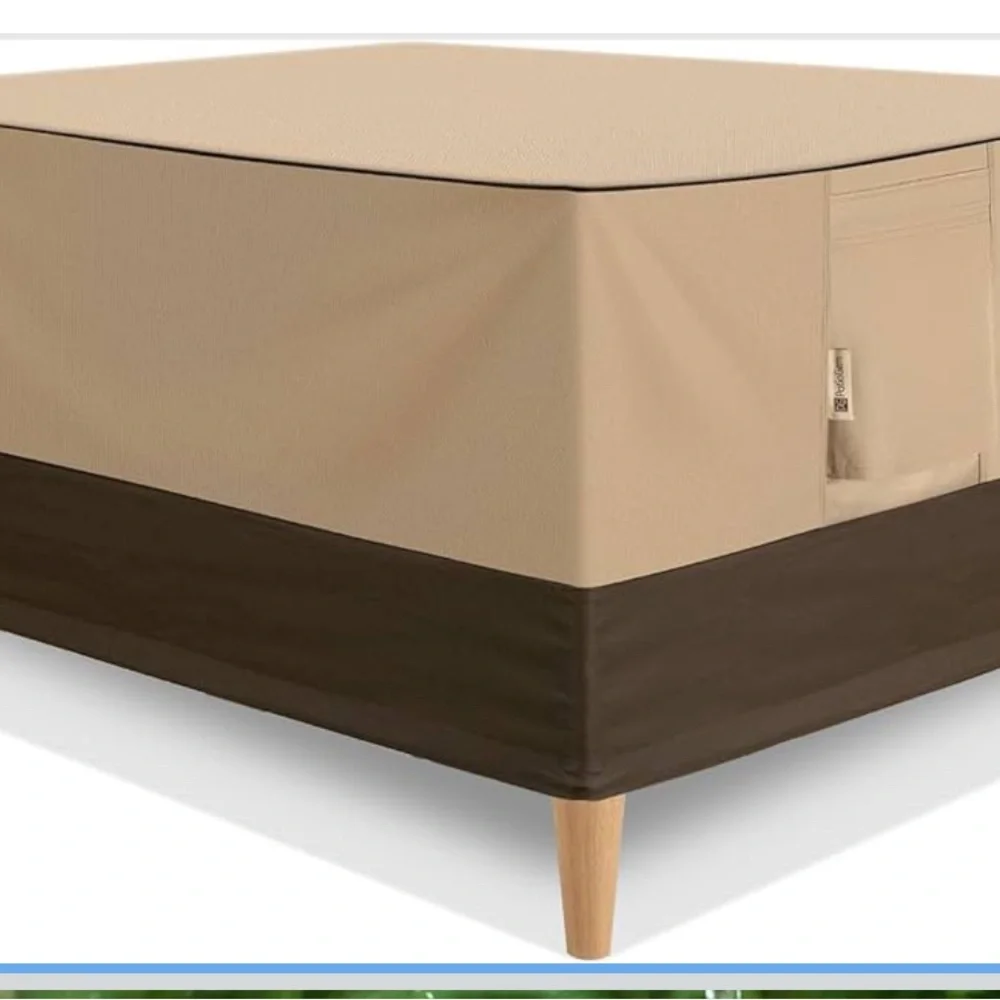 outdoor ottoman Cover Patio Gem 40x30x17 Brown Rectangle Waterproof New!